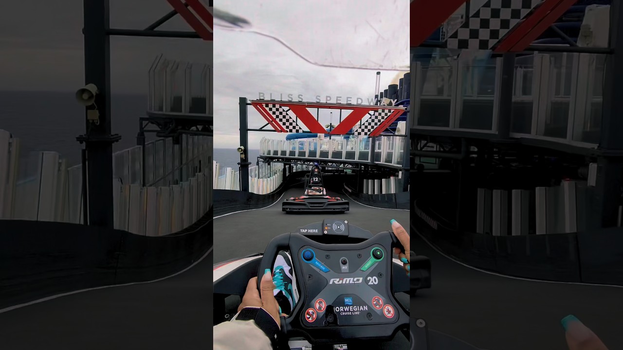 I Raced Go-Karts on a CRUISE SHIP! Norwegian Bliss Speedway