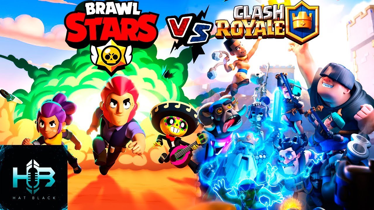 Brawl Stars Vs Clash Royal Hat Black Feat Senor V Shazam - brawl stars beta roblox