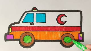 Kolay Ambulans Çizimi, Kolay Ambulans Nasıl Çizilir, Kolay Çizim Mektebi