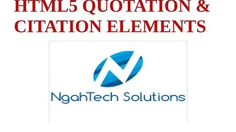 quotations and citation elements