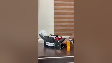 Low Cost Round Bottle Labelling Machine | Manual Sticker Labelling Machine by Plastoseal #labelling