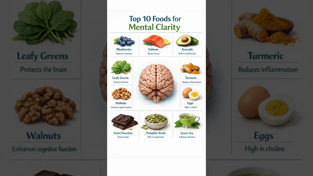 Top 10 Foods That Make You Smarter! 🤯🔥 