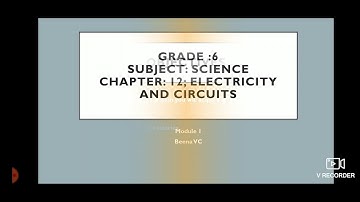CBSE GRADE 6 SCIENCE CHAPTER 12 Electric cell
