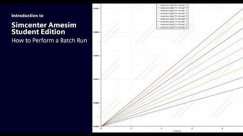 Simcenter Amesim Student Edition | How to Perform a Batch Run #SimcenterStudentEdition