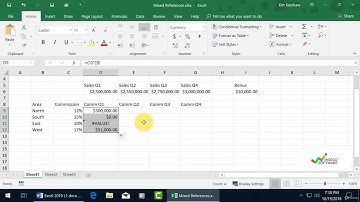 Basic Formulas for Microsoft Excel - Mixed References