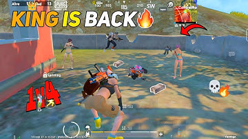 "KING IS BACK 👑 1V4 INTENSE CLUTCHES 🔥 SOLO VS SQUAD | PUBG LITE