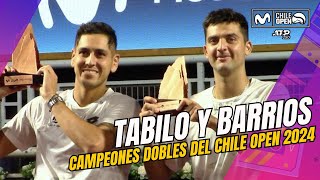 ALEJANDRO TABILO y TOMÁS BARRIOS 🎾 Campeones Dobles del Chile Open 2024 | Ceremonia de Premiación