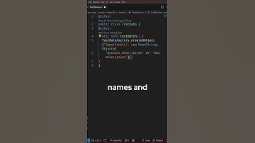 Create Test Classes Faster with TestDataFactory