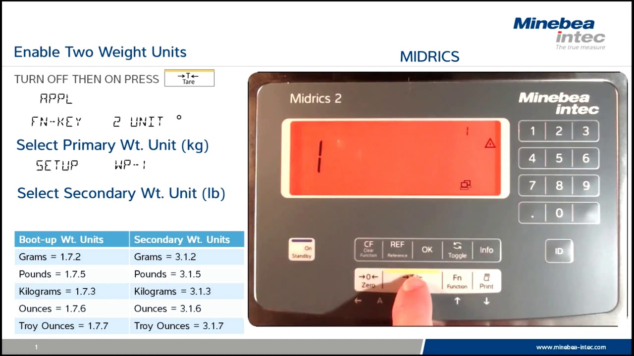 How-to: Two weight unit setup