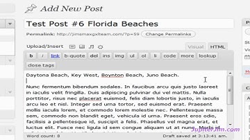 Creating WordPress Blog Posts with WordPress 3.0.1 or any version of WordPress