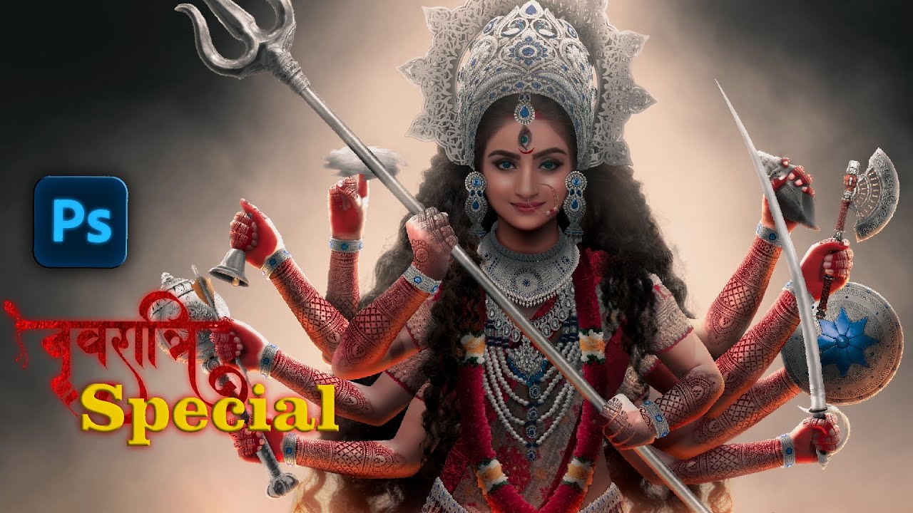 durga ji 🙏🙏 photoshop 🔵 speed artwork🎨
