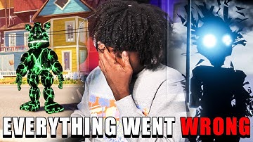 I beat Hello Neighbor on the FASTEST Fredbear mod [ PAIN ]