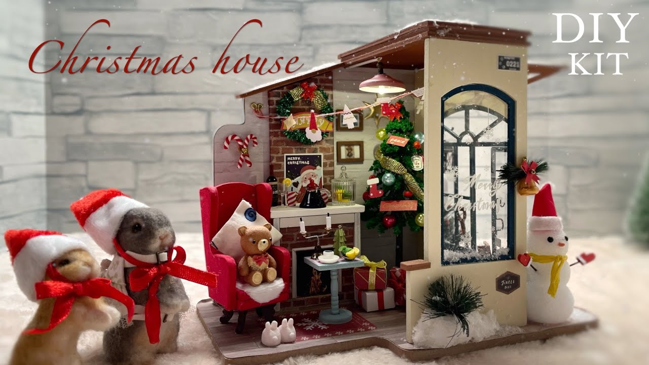 ドールハウス　ハンドメイド1/12　NO.73　✩Christmas✩ DⅠY [Miniature dollhouse handmade kit] Christmas house
