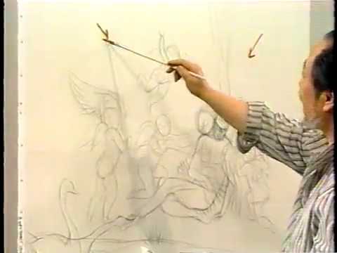 油絵入門⑰大作を描く1 - YouTube