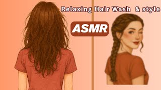 ASMR Full Hair Care Routine – Wash, Cut, Dry & Braid