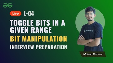 L4  |Toggle bits in a given range | Bit Manipulation | Mohan Bishnoi | City Coder.