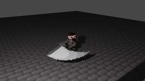 Voxel Warrior attack animations