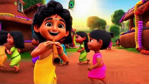 Krishna’s Butter Song 🧈🎶 | Fun Animated Story & Song for Kids | Moral & Mythology