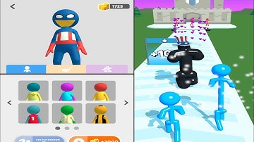 Tall Man Run VS Brick Builder  IOS Android Gameplay Walkthrough All New Levels