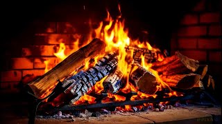 🔥Peaceful Fireplace with Red Embers and Soft Fire Sounds – Warm Flames Flicker on Brick Hearth. screenshot 5