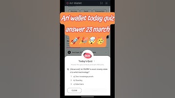 ARI WALLET TODAY QUIZ ANSWER 23 March | ARI WALLET DAILY QUIZ ANSWER | 23 March|