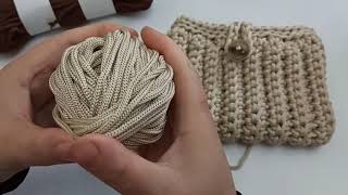 بورتفيه كروشيه لعيد الام/ how to make a crochet bag/كروشيه