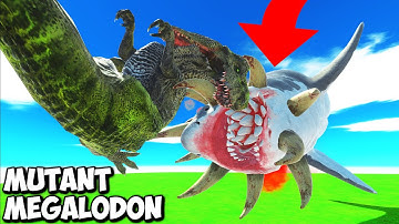 🦈Mutant Megalodon vs Every Boss Units -  Animal Revolt Battle Simulator ARBS