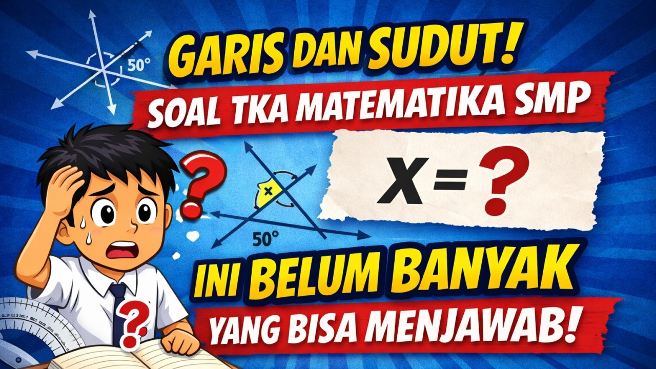 SOAL TKA SMP INI BELUM BANYAK YANG BISA MENJAWAB! (Materi Spesial Garis dan Sudut)