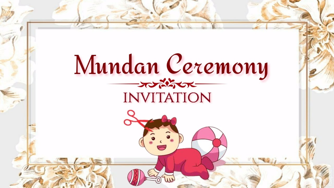Latest Mundan Ceremony Invitation  Mundan Invitation Video  Mundan ceremony Invitation Template 