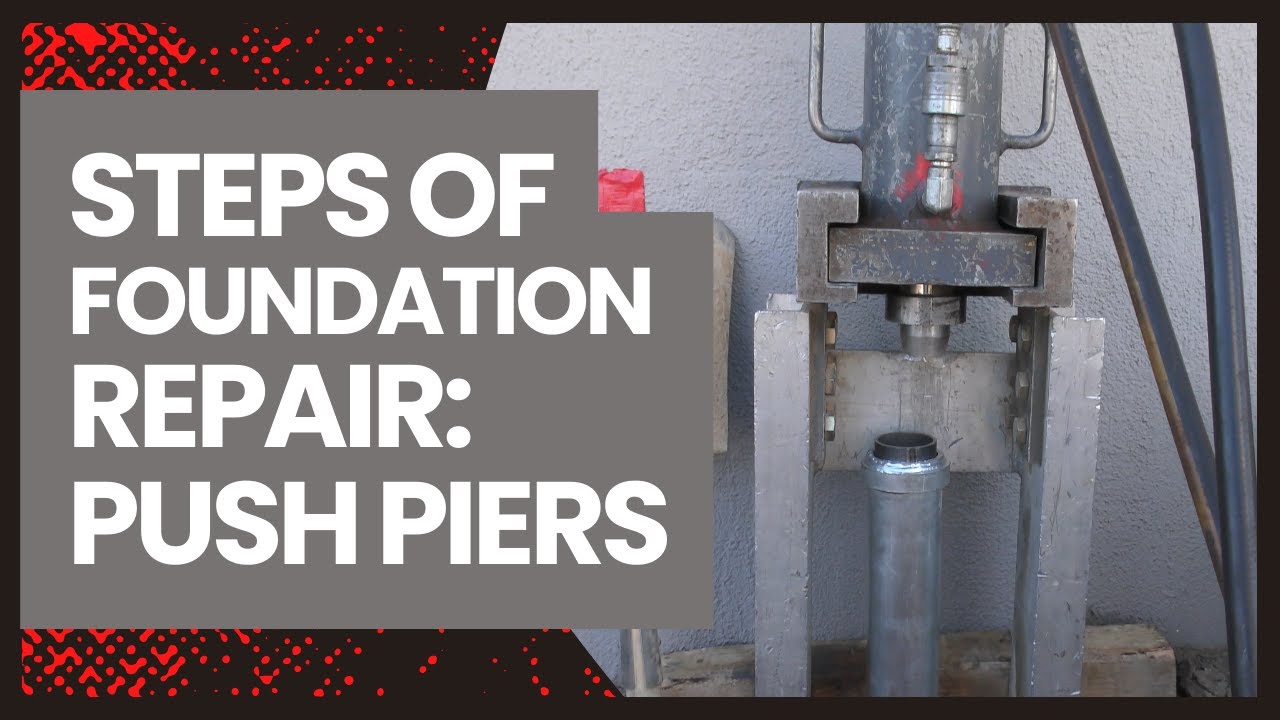Steps of Foundation Repair Push Piers for your home's foundation YouTube