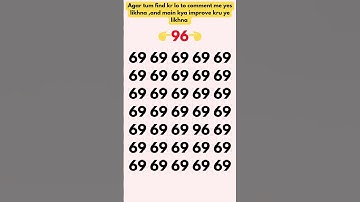 99% fail to find 96 | #find  #puzzle #emojichallenge #emoji #new #find odd one