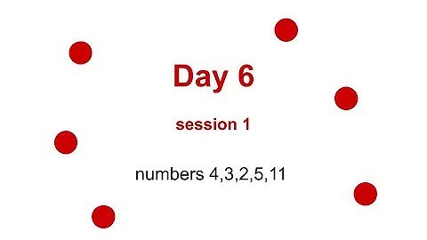 Math by Glen Doman method (Days 6, session 2 ) - numbers 4,3,2,5,11