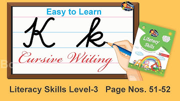 Cursive Writing for Beginners | Letter-K | Cursive Capital and Small Alphabet | Learning Booster
