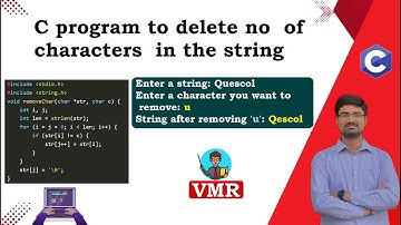 32 .C program to delete no  of characters  in the string | C Programming Language Lab  | PPS Lab