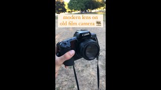 modern lens on film camera - Canon EF 50mm f/1.8 STM + EOS 10 #filmphotography screenshot 2