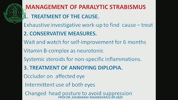 Paralytic strabismus evaluation and management