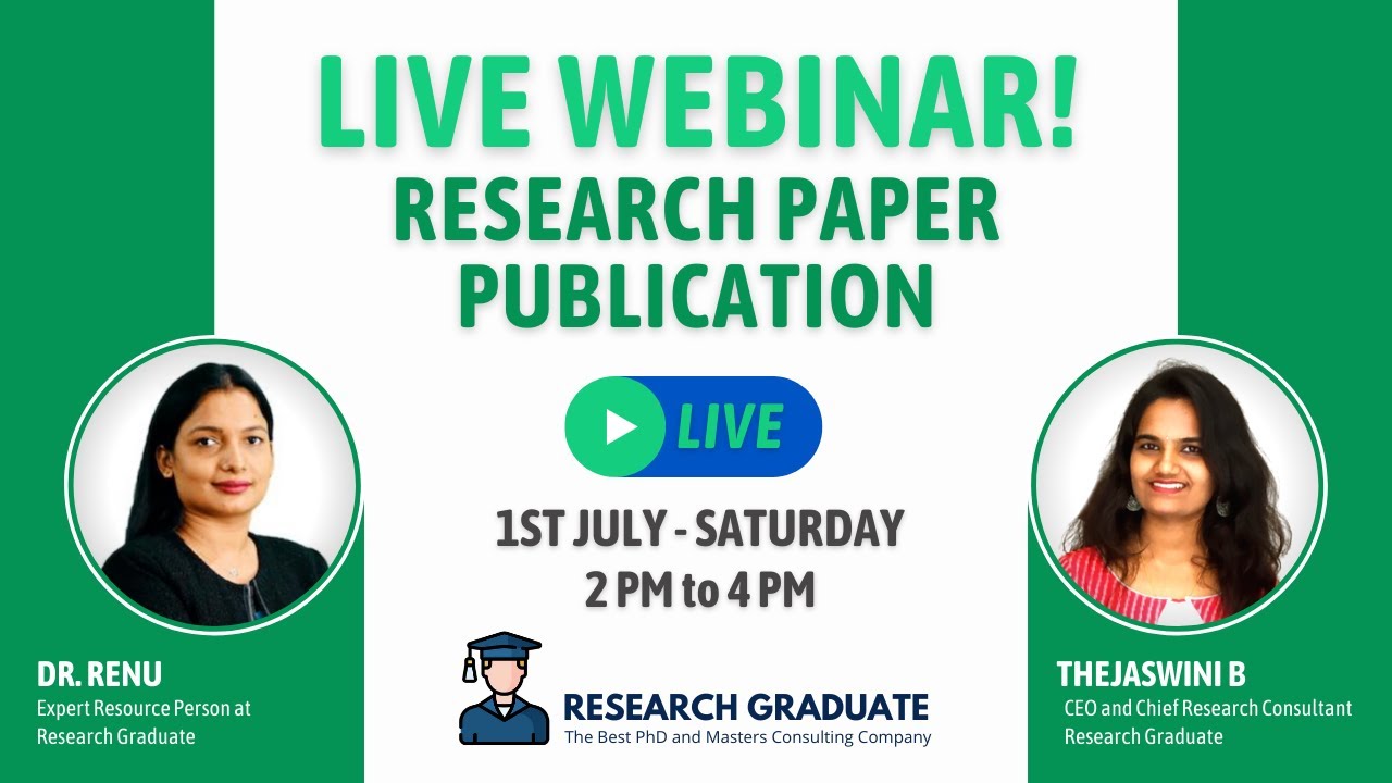 Live Webinar on Research Paper Publication for Research Scholars by Dr ...