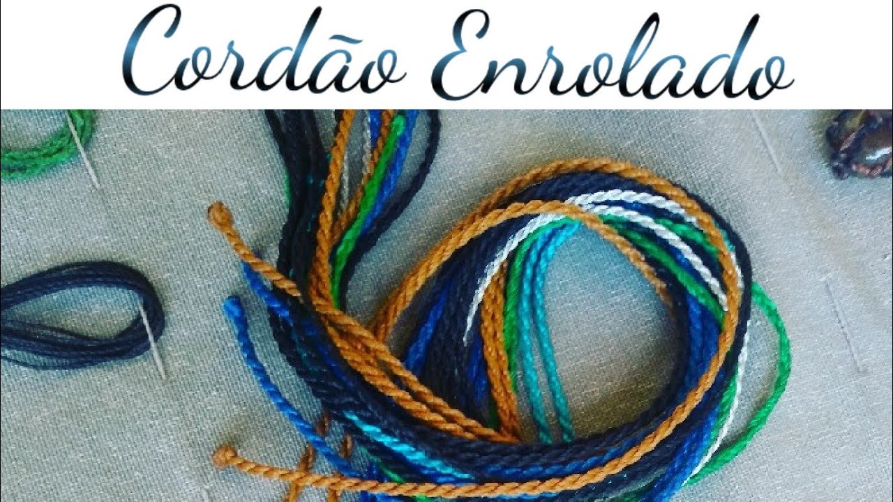 Faça você mesmo Cordão Enrolado /  Fio Torcido - Como Fazer passo a passo