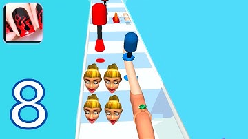 Nail Stack! 👸 - Gameplay Walkthrough Part 8 - MAX Level 41-45 (Android, iOS) Update!!