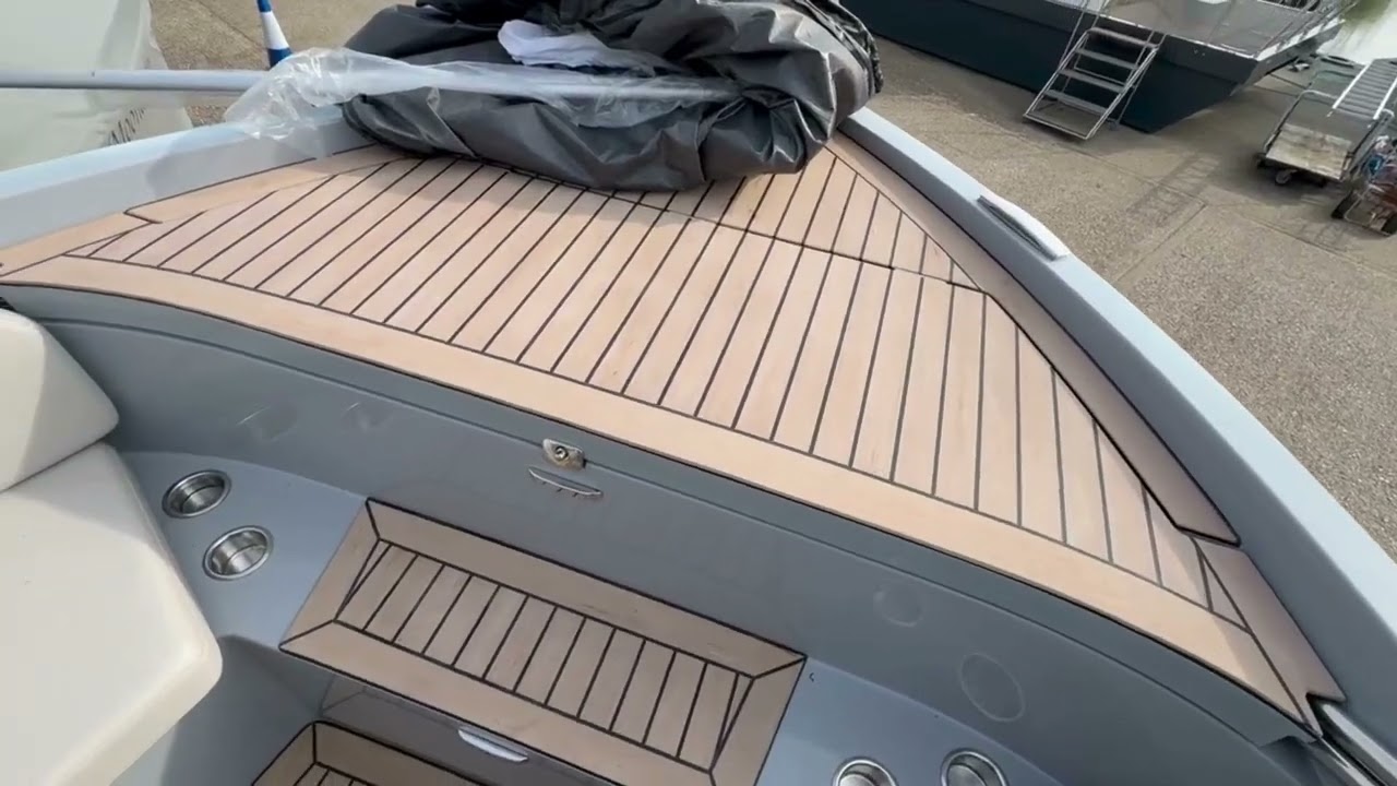 ⁣RAND MANA 23 for sale -electric Scandinavian boating at its finest.