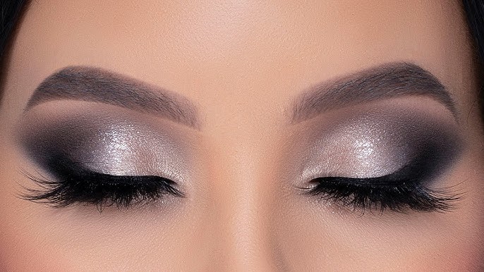 BLACK Sparkly Smokey Eye Makeup Tutorial 