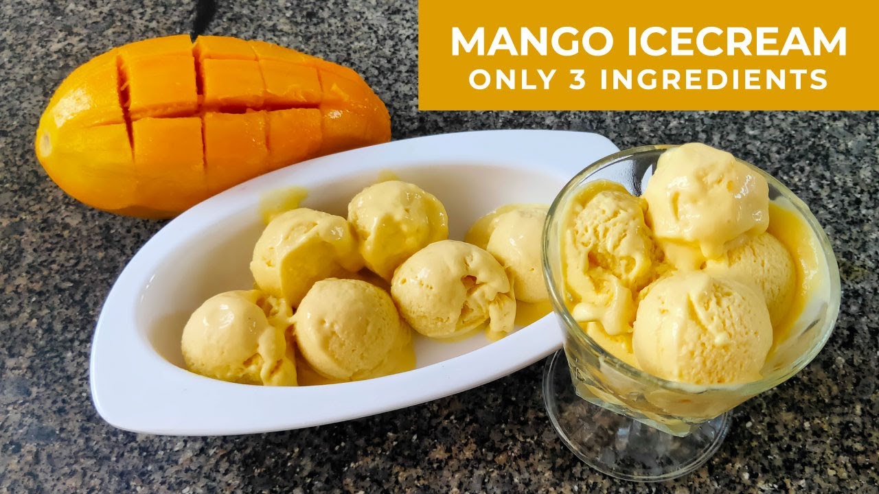 Mango ice cream recipe eggless mango ice cream banane ki tarika YouTube