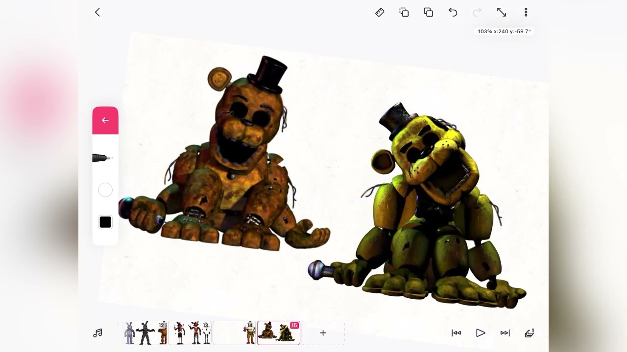 FNaF Withered Classic Golden Freddy SPEED EDIT.