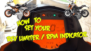 How to set your Rev Limiter/RPM Indicator | KTM Duke & RC 125/200/390