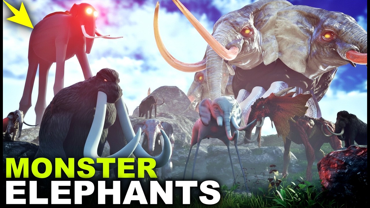 Epic Mammoths & Monster Elephants Size Comparison 3D | World Eater Elephant vs Zunesha vs Behemoth