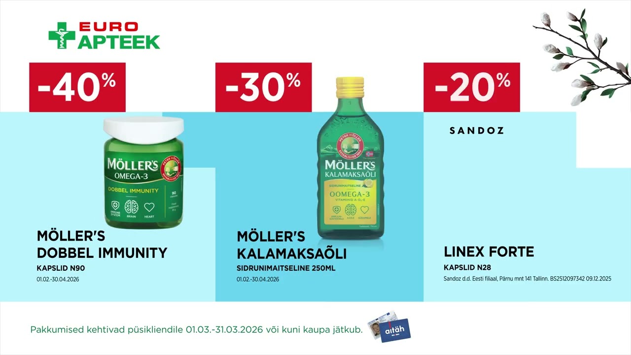 Parima hinnaga tervisetooted Euroapteegist! Märtsi pakkumised
