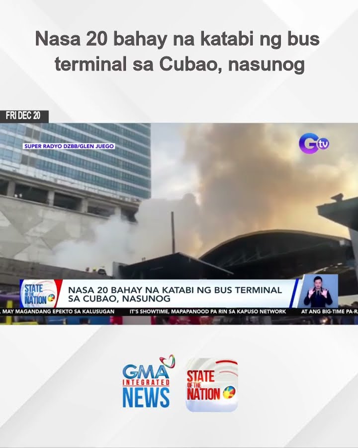 Nasa 20 bahay na katabi ng bus terminal sa Cubao, nasunog | SONA