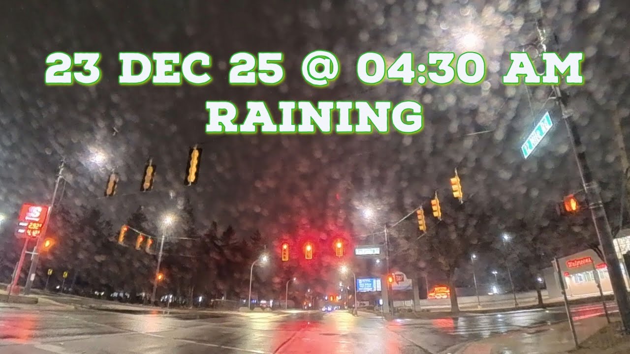 12 Mile: Jefferson to Woodward at 0427am & Raining