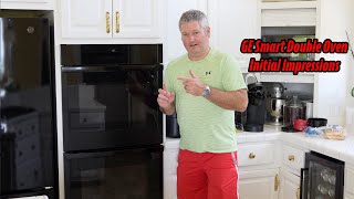 GE 27-in Smart Double Electric Wall Oven with Air Fry Single fan European Element and Self Cleaning