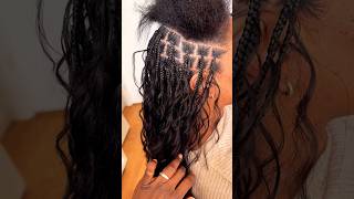 Knotless Braids with Human Hair Leave-Out Boho/ Very Light